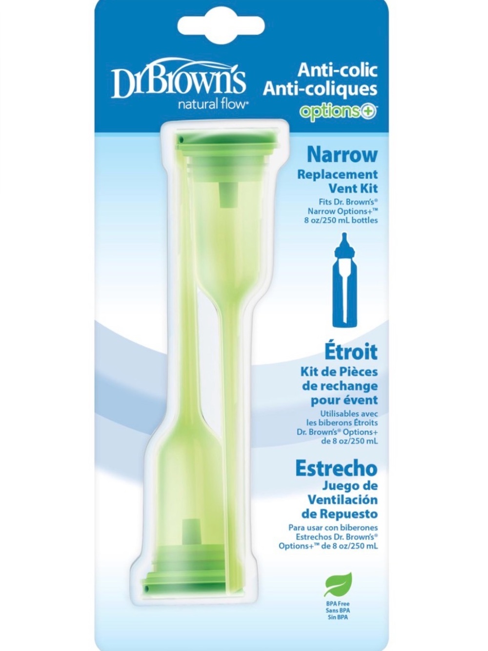 Bottle Vent Kit Natural Flow Options+ Narrow 2 Count Dr. Brown s Browns